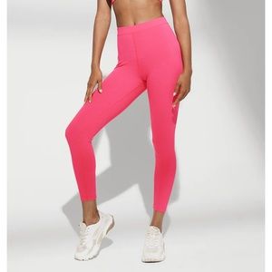 alo yoga Ribbed High-Waist 7/8 Blissful Leggings Pink/Fuchsia Size XS